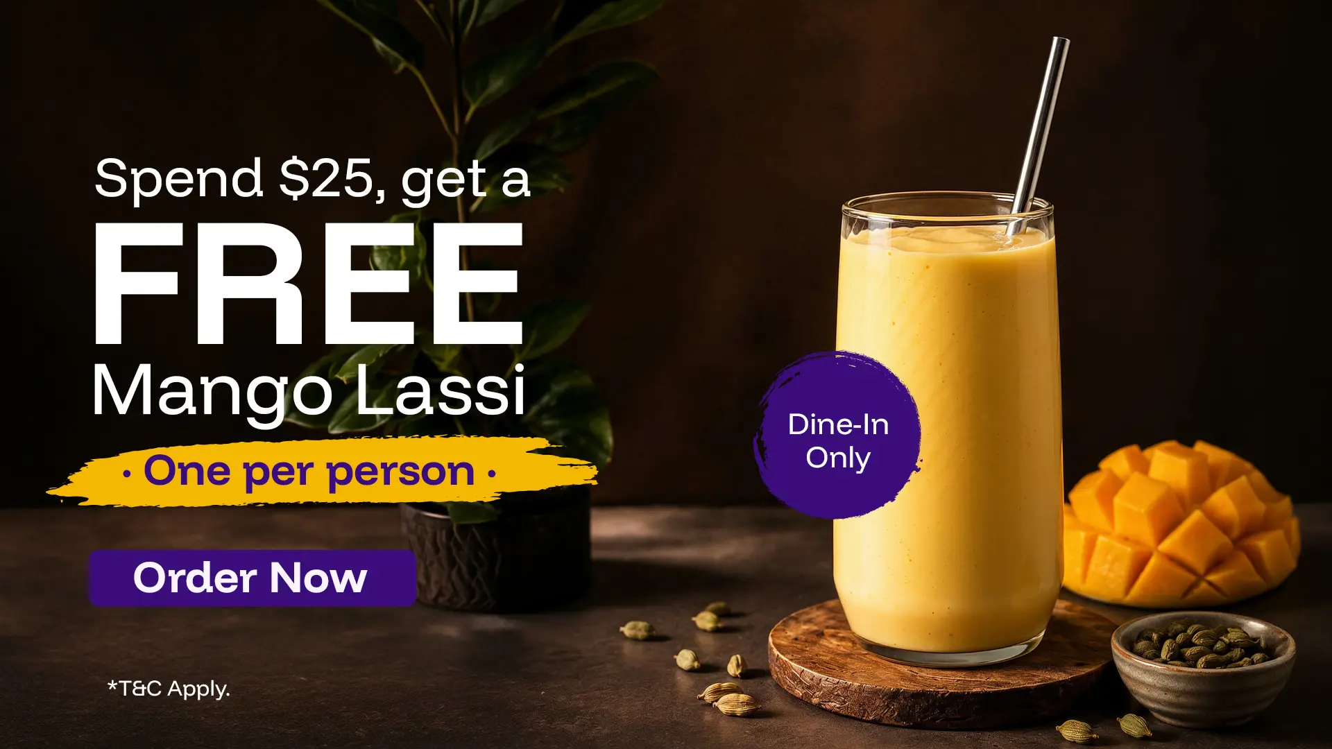 free mango lassi - dine in onlyimage