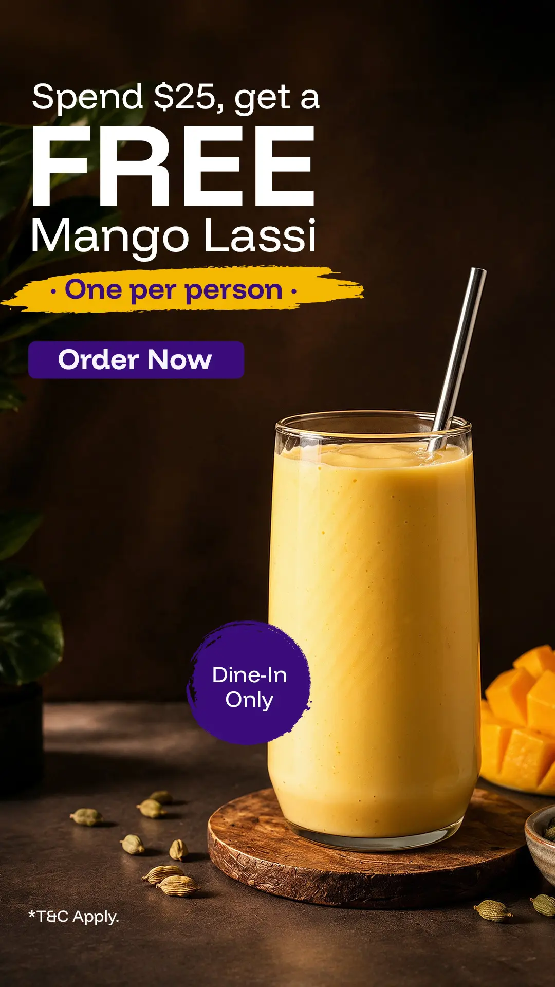 free mango lassi - dine in onlyimage